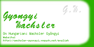 gyongyi wachsler business card